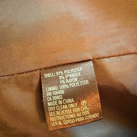 TAHARI ARTHUR S. LEVINE Women Plus Career Pant Suit Size 20W Brown Pinstriped - Picture 8 of 16